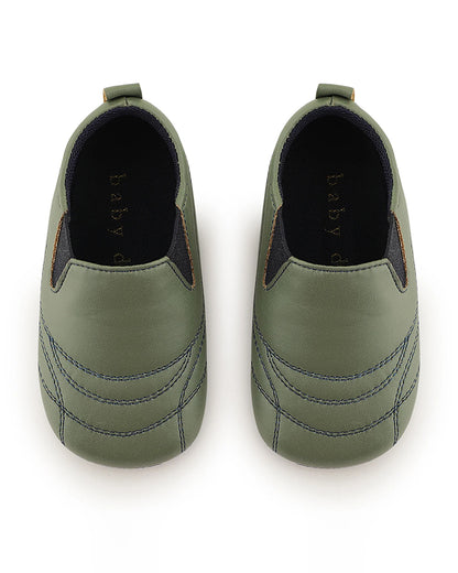 Baby Doe Sage Green Soccer Slip On Shoes-For Infants