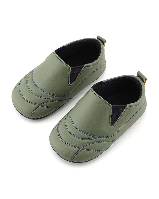 Baby Doe Sage Green Soccer Slip On Shoes-For Infants