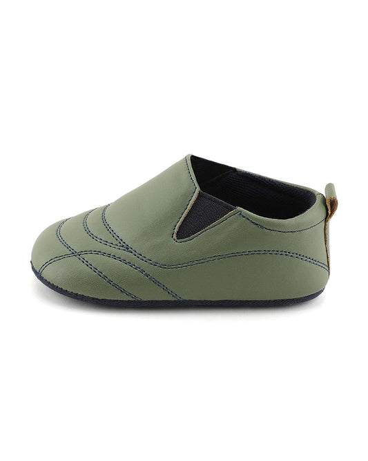 Baby Doe Sage Green Soccer Slip On Shoes-For Infants