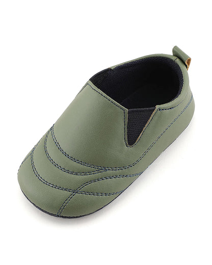 Baby Doe Sage Green Soccer Slip On Shoes-For Infants
