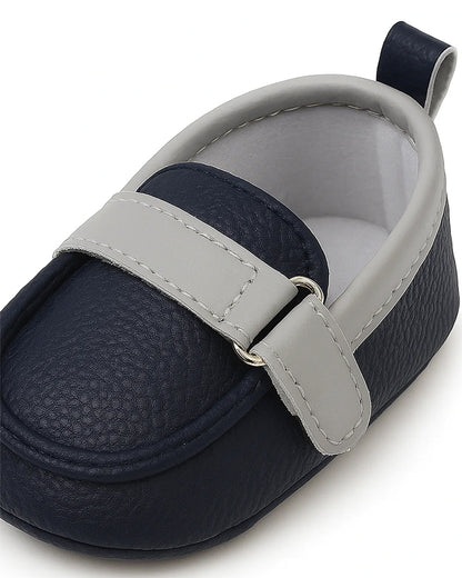 Baby Doe Blue & Grey Slip On Loafer-For Infants