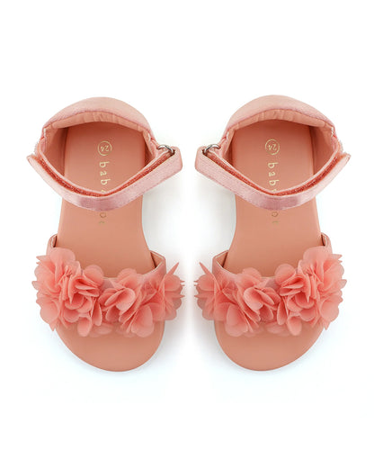 Baby Doe Pink Blossom Velcro Sandal-For Infants