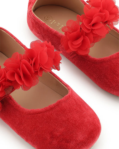 Baby Doe Red Blossom Velcro Bellies-For Infants