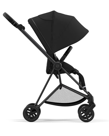 Cybex Mios Lightweight Stroller-Height Adjustable Parent Handle Bar-Reversible & Flat Reclining Seat-One Hand Fold-Travel System Compatible-2 Years Warranty-For 0 to 4Y (Upto 22 Kg)-Matt Black Frame & Sepia Black