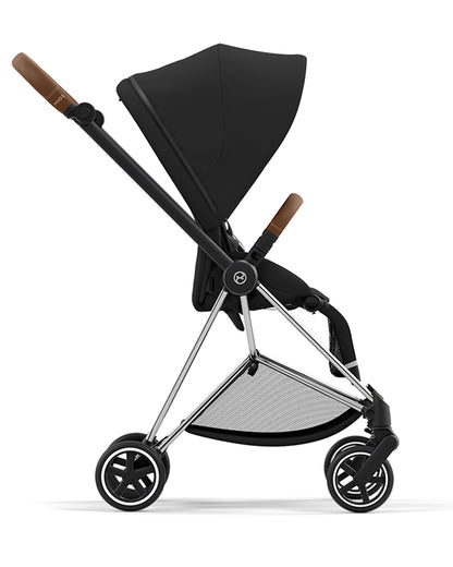 Cybex Mios Lightweight Stroller-Height Adjustable Parent Handle Bar-Reversible & Flat Reclining Seat-One Hand Fold-Travel System Compatible-2 Years Warranty-For 0 to 4Y (Upto 22 Kg)-Matt Black Frame & Sepia Black