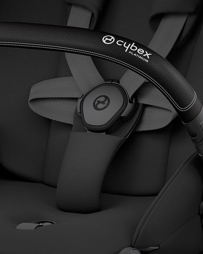 Cybex Mios Lightweight Stroller & Mios Lux Carry Cot Travel System-Includes Adapters-Matt Black Frame & Sepia Black