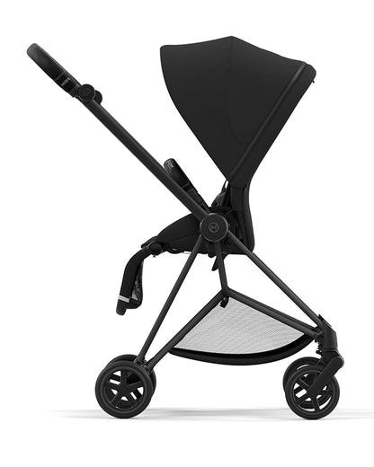 Cybex Mios Lightweight Stroller & Mios Lux Carry Cot Travel System-Includes Adapters-Matt Black Frame & Sepia Black