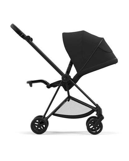 Cybex Mios Lightweight Stroller-Height Adjustable Parent Handle Bar-Reversible & Flat Reclining Seat-One Hand Fold-Travel System Compatible-2 Years Warranty-For 0 to 4Y (Upto 22 Kg)-Matt Black Frame & Sepia Black