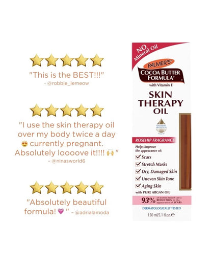 Palmer's Skin Therapy Oil Rosehip-For Body & Face Care-Cocoa Butter Formula with Vitamin E-Pregnancy Safe