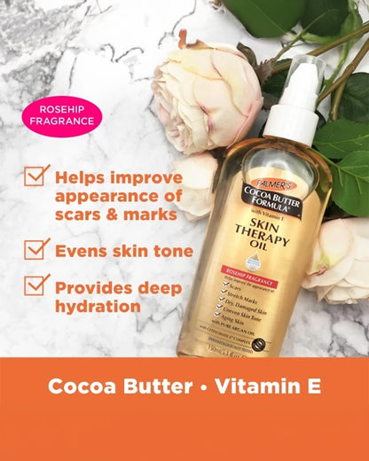 Palmer's Skin Therapy Oil Rosehip-For Body & Face Care-Cocoa Butter Formula with Vitamin E-Pregnancy Safe