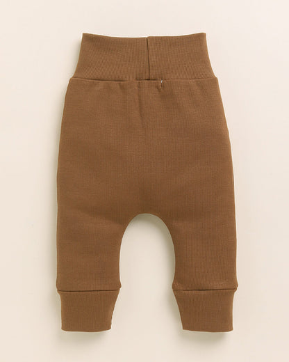 Cot & Candy Baby Brown Bodysuit with Legging Set-Solid-Organic Cotton-For Infants