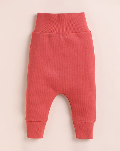 Cot & Candy Baby Red Jogger-Solid-Organic Cotton-For Infants