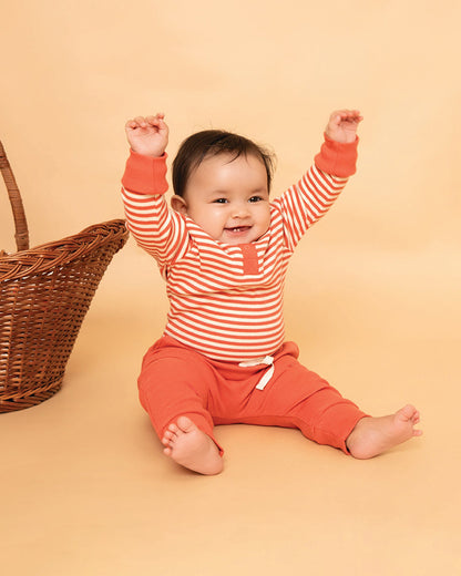 Cot & Candy Baby Red Jogger-Solid-Organic Cotton-For Infants
