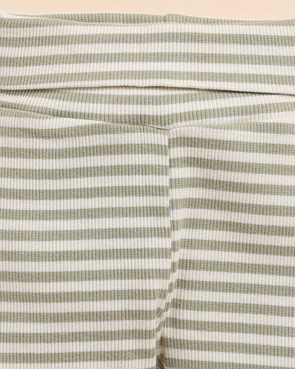 Cot & Candy Baby Sage Legging-Dewkist Stripe-Organic Cotton-For Infants