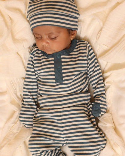 Cot & Candy Baby Teal Legging-Stripe-Organic Cotton-For Infants
