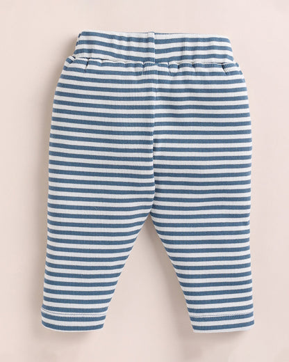 Cot & Candy Baby Teal Legging-Stripe-Organic Cotton-For Infants