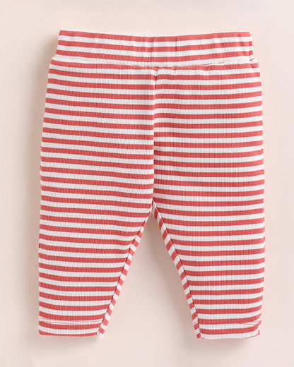 Cot & Candy Baby Red Jogger-Berry Stripe-Organic Cotton-For Infants