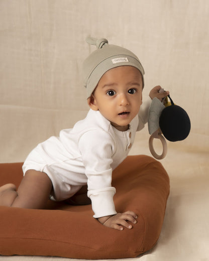Cot & Candy Baby Sage Cap-Solid-Organic Cotton-For Infants
