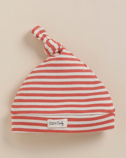 Cot & Candy Baby Red Cap-Stripes-Organic Cotton-For Infants