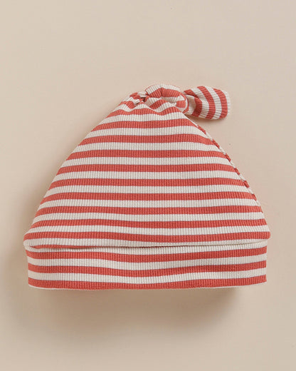 Cot & Candy Baby Red Cap-Stripes-Organic Cotton-For Infants
