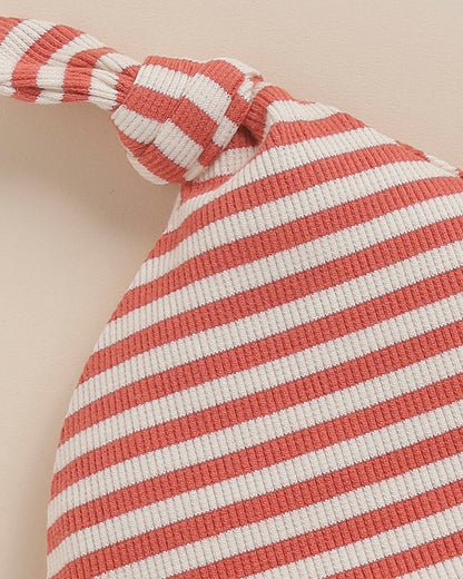 Cot & Candy Baby Red Cap-Stripes-Organic Cotton-For Infants