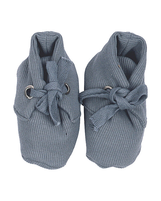 Cot & Candy Baby Aqua Blue Booties-Solid-Organic Cotton-For Infants