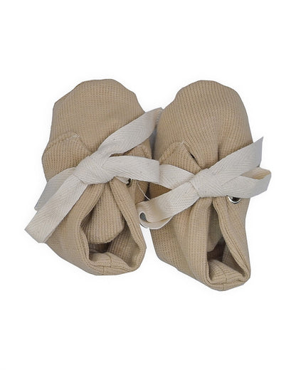 Cot & Candy Baby Latte Booties-Solid-Organic Cotton-For Infants
