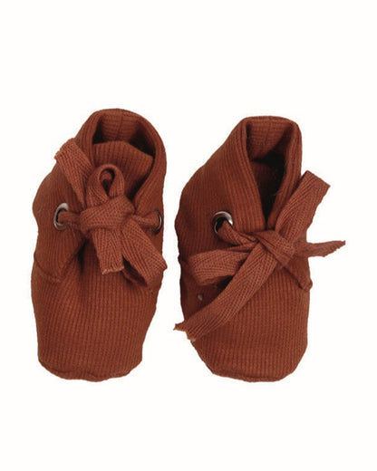 Cot & Candy Baby Ginger Booties-Solid-Organic Cotton-For Infants
