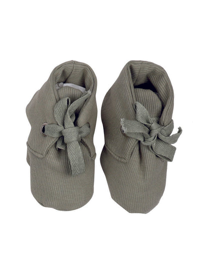 Cot & Candy Baby Sage Booties-Solid-Organic Cotton-For Infants