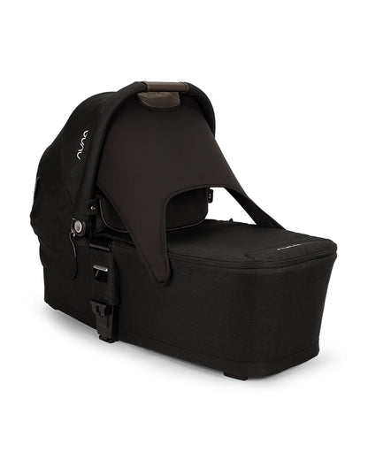 Nuna MIXX Next Carry Cot-Protective UPF 50+ Canopy-Compact Flat Fold-Non Slip Feet-For 0M+ (Upto 9 Kg)-Caviar