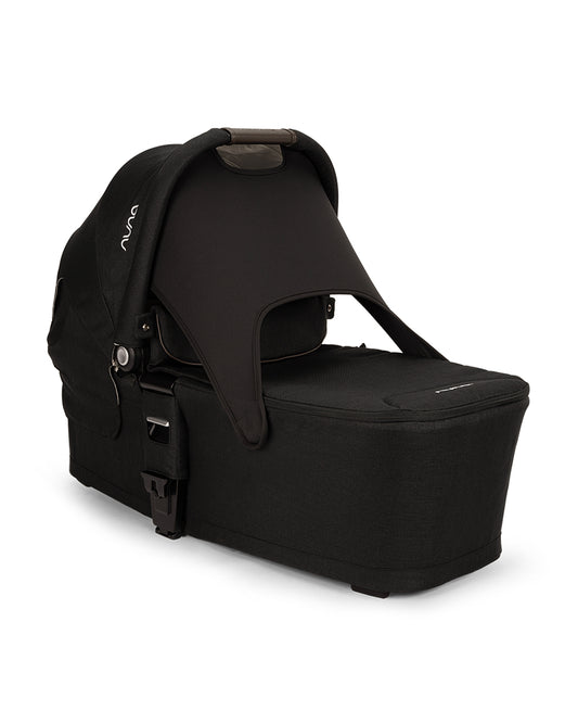 Nuna MIXX Next Carry Cot-Protective UPF 50+ Canopy-Compact Flat Fold-Non Slip Feet-For 0M+ (Upto 9 Kg)-Caviar