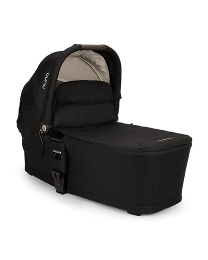 Nuna MIXX Next Carry Cot-Protective UPF 50+ Canopy-Compact Flat Fold-Non Slip Feet-For 0M+ (Upto 9 Kg)-Caviar