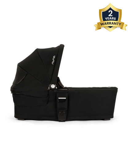 Nuna MIXX Next Carry Cot-Protective UPF 50+ Canopy-Compact Flat Fold-Non Slip Feet-For 0M+ (Upto 9 Kg)-Caviar