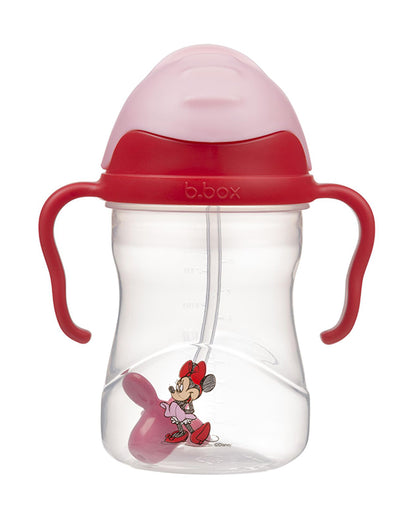 b.box Disney Weighted Straw Sippy Cup-Minnie Mouse-240 ml-6M+