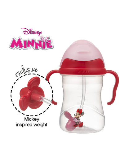 b.box Disney Weighted Straw Sippy Cup-Minnie Mouse-240 ml-6M+