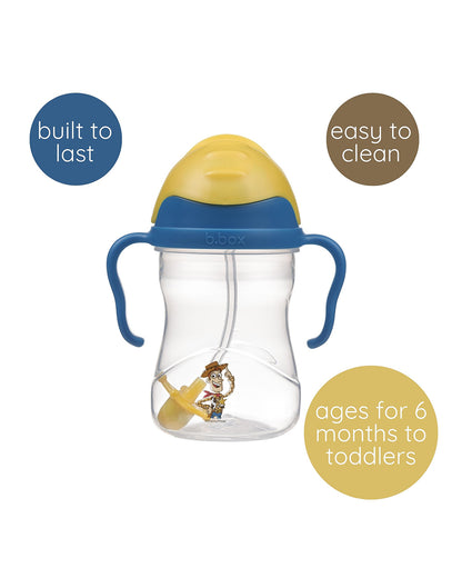 b.box Disney Weighted Straw Sippy Cup-Woody-240 ml-6M+