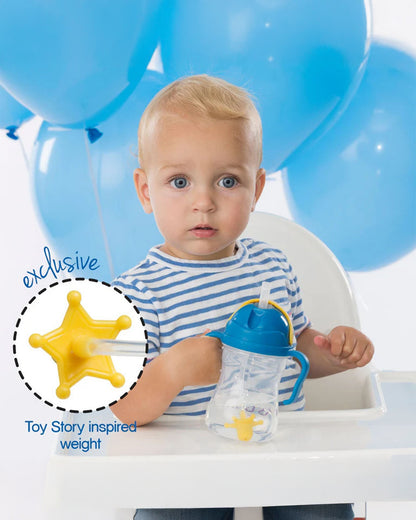 b.box Disney Weighted Straw Sippy Cup-Woody-240 ml-6M+