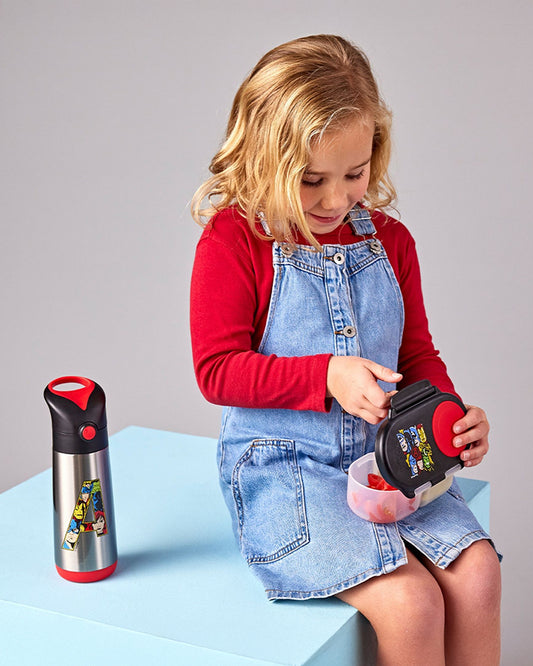 b.box Leakproof Snackbox-Flexi Fruit Holder-Avengers-350 ml-36M+