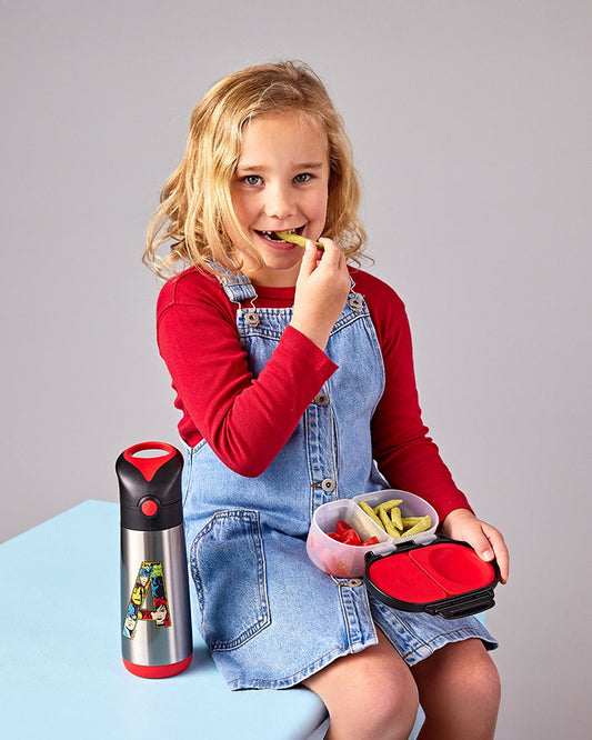 b.box Leakproof Snackbox-Flexi Fruit Holder-Avengers-350 ml-36M+