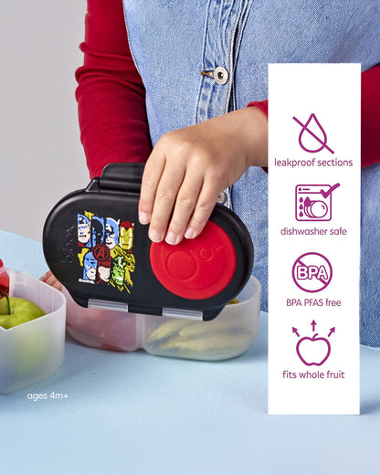 b.box Leakproof Snackbox-Flexi Fruit Holder-Avengers-350 ml-36M+