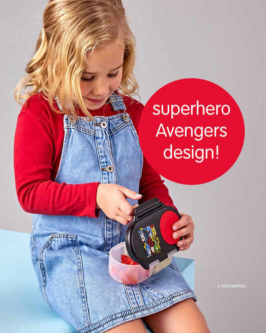 b.box Leakproof Snackbox-Flexi Fruit Holder-Avengers-350 ml-36M+