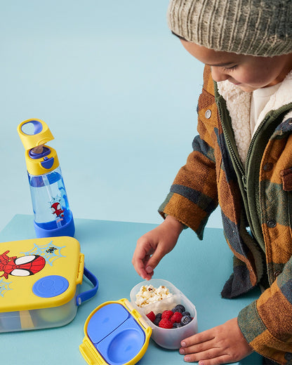 b.box Leakproof Snackbox-Flexi Fruit Holder-Spidey-350 ml-36M+