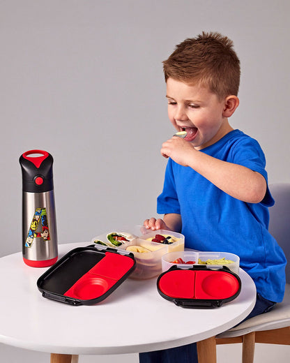 b.box School Essentials Kit-Mini Lunch Box(1000ml)-Tritan Straw Sipper(650ml)-Avengers-3Y+