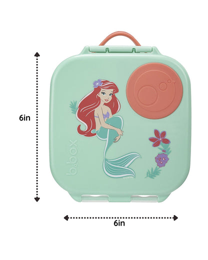 b.box School Essentials Kit-Mini Lunch Box(1000ml)-Tritan Straw Sipper(650ml)-The Little Mermaid-3Y+