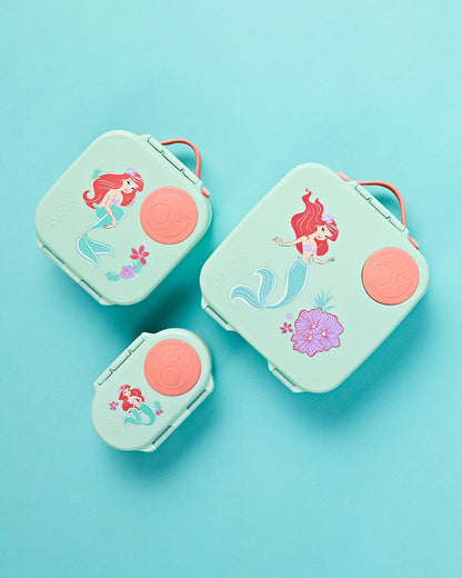 b.box School Essentials Kit-Mini Lunch Box(1000ml)-Tritan Straw Sipper(650ml)-The Little Mermaid-3Y+