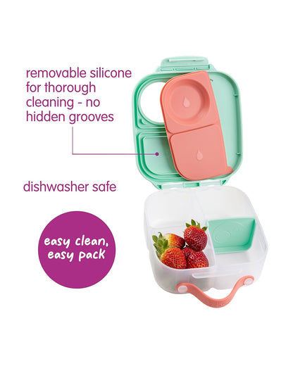 b.box The Little Mermaid Mini Lunchbox-Flexi Fruit Holder-Adjustable Divider-1000ml-36M+