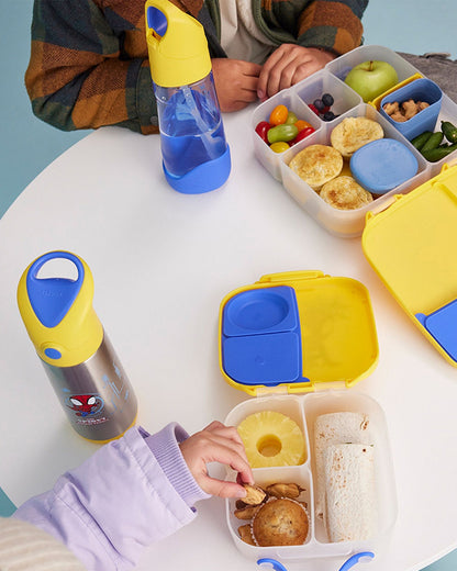 b.box School Essentials Kit-Mini Lunch Box(1000ml)-Tritan Straw Sipper(650ml)-Spidey-3Y+