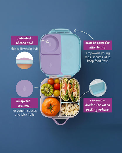 b.box Frozen Mini Lunchbox-Flexi Fruit Holder-Adjustable Divider-1000ml-36M+