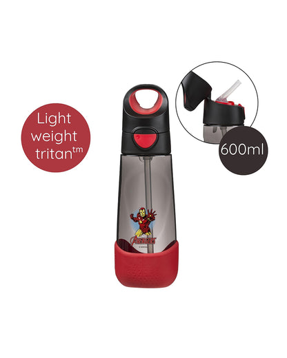 b.box Tritan Straw Sipper Bottle-Avengers-600 ml-36M+