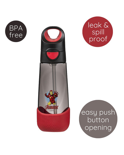 b.box Tritan Straw Sipper Bottle-Avengers-600 ml-36M+